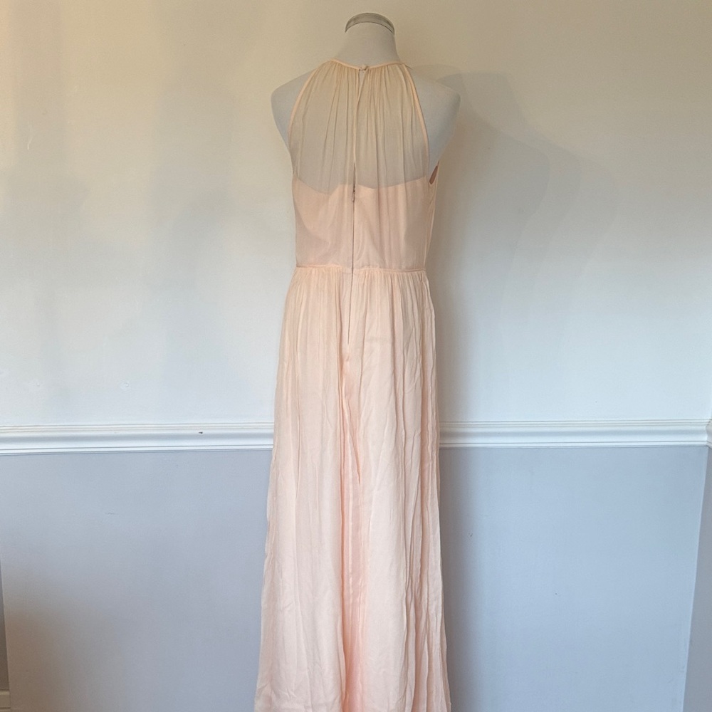 J. Crew Megan Dress 10 $365 NWT Silk Chiffon Soft Peach - Picture 6 of 6